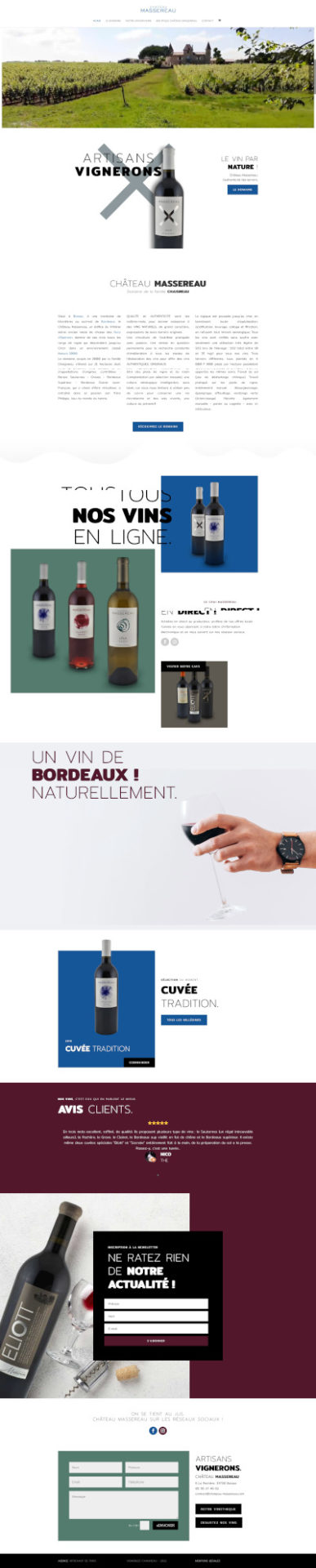 Château Massereau — site e-commerce viticole