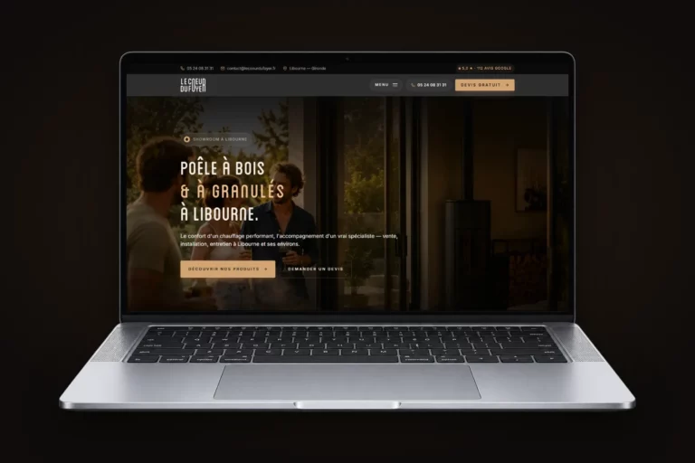 Site internet et identité visuelle de Le Cœur du Foyer à Libourne