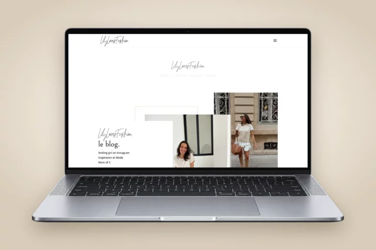Blog mode, lifestyle et voyage LilyLovesFashion, à Bordeaux, affiché sur un ordinateur portable